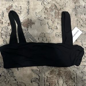 WeWoreWhat Black Bandeau Bikini Top NWT
